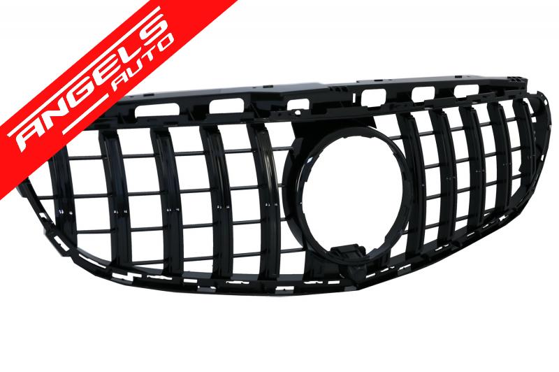Grila compatibila cu Mercedes E-Class W212 Facelift (2013-2016) GT-R Negru Lucios - imagine 2