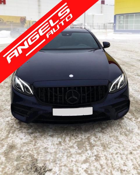 Grila compatibila cu Mercedes E-Class W212 Facelift (2013-2016) GT-R Negru Lucios - imagine 4