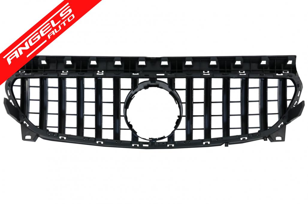Grila compatibila cu Mercedes CLA C117 X117 W117 Facelift (2016-2018) GT-R Negru Crom - imagine 4