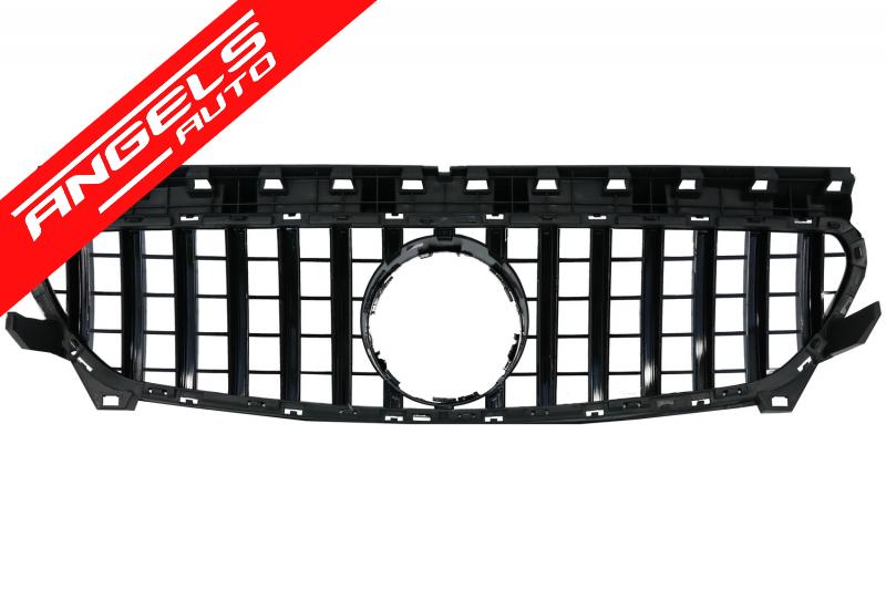 Grila compatibila cu Mercedes CLA C117 X117 W117 (2013-2018) CLA45 GT-R Negru Crom - imagine 4