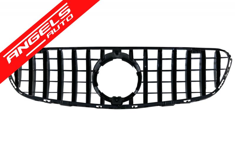 Grila compatibila cu Mercedes GLC X253 C253 2015-2018 GT R Panamericana Look Crom - imagine 5