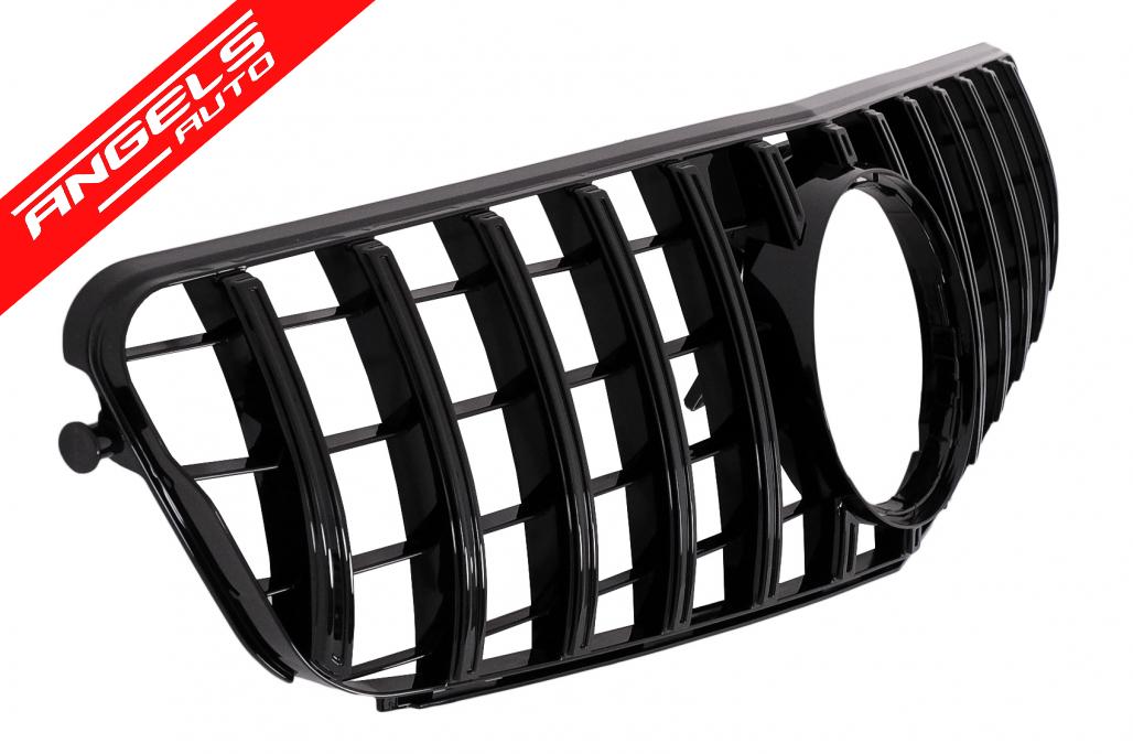 Grila compatibila cu Mercedes C-Class W204 (2007-2014) GT-R Panamericana Design Negru - imagine 4