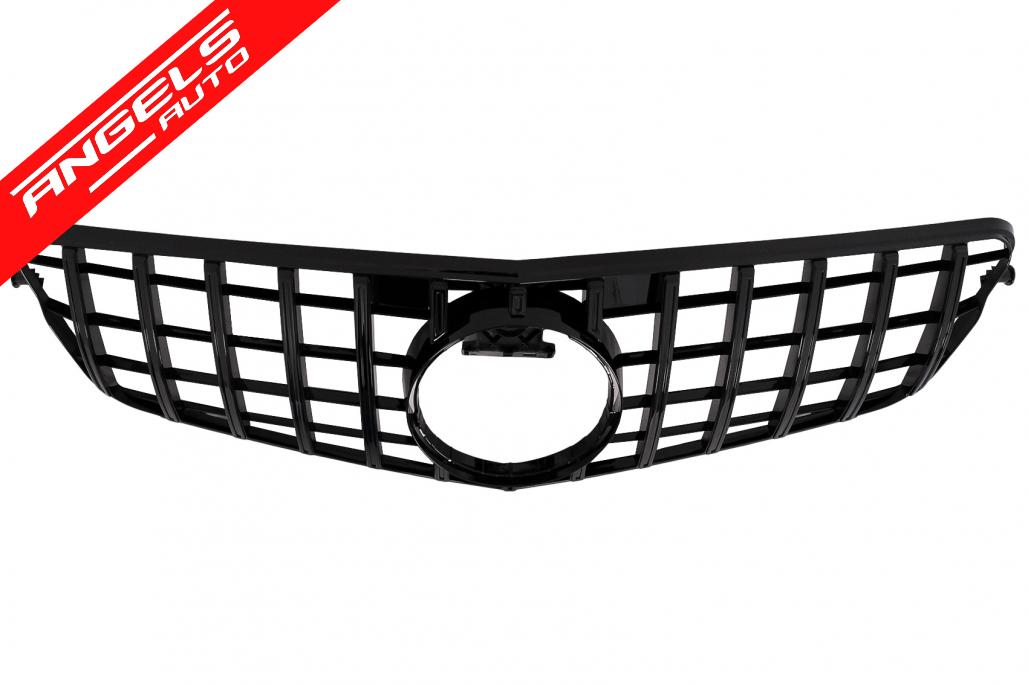 Grila compatibila cu Mercedes C-Class W204 (2007-2014) GT-R Panamericana Design Negru - imagine 6