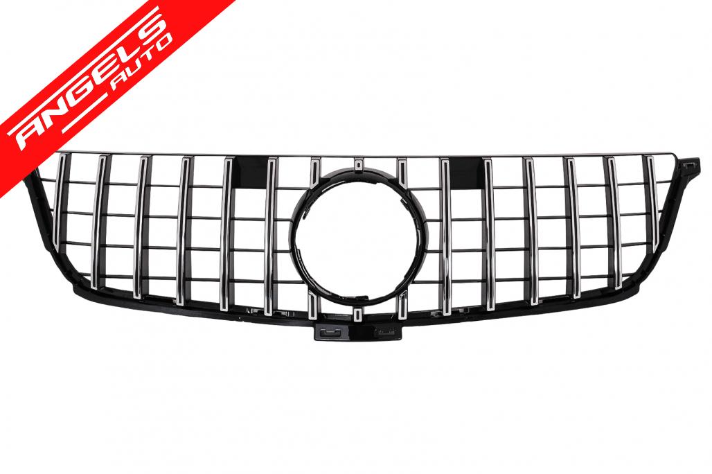 Grila compatibila cu Mercedes ML W166 (2012-2014) GT R Panamericana Design Negru Crom