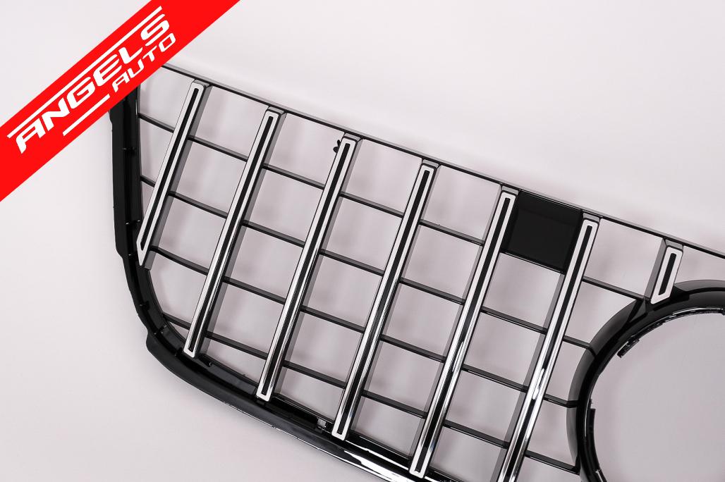 Grila compatibila cu Mercedes ML W166 (2012-2014) GT R Panamericana Design Negru Crom - imagine 4