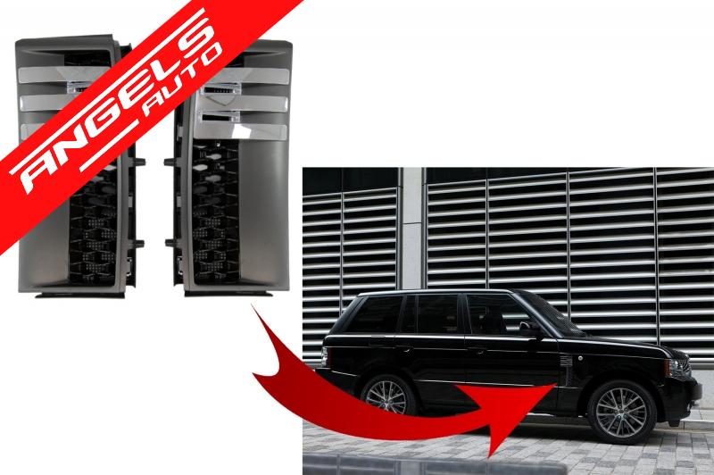 Grile compatibile cu Range Rover Vogue L322 2002-2012 Autobiography Gri Negru - imagine 2