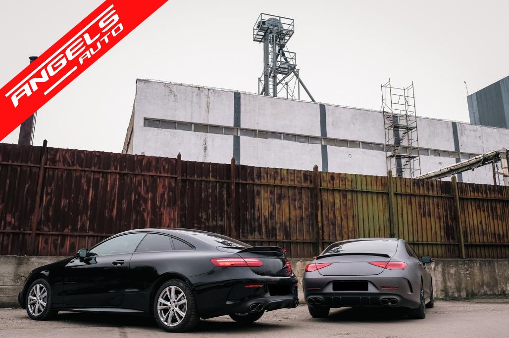 Eleron portbagaj compatibil cu Mercedes E-Class C238 Coupe 2016-up AMG Negru Lucios - imagine 5