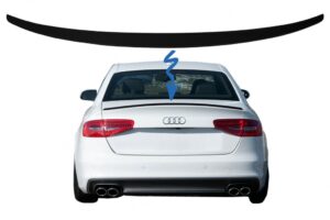 Eleron Spoiler Portbagaj compatibil cu Audi A4 B8 Sedan (2008-2015) Negru Mat