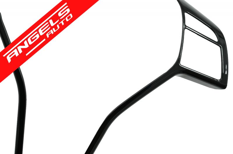 Ornament Volan compatibil cu Mercedes W176 W204 W117 W218 W212 X204 Negru Lucios - imagine 2