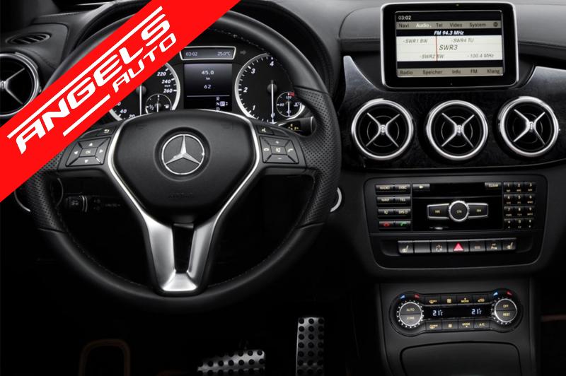 Ornament Volan compatibil cu Mercedes W176 W204 W117 W218 W212 X204 Negru Lucios - imagine 4