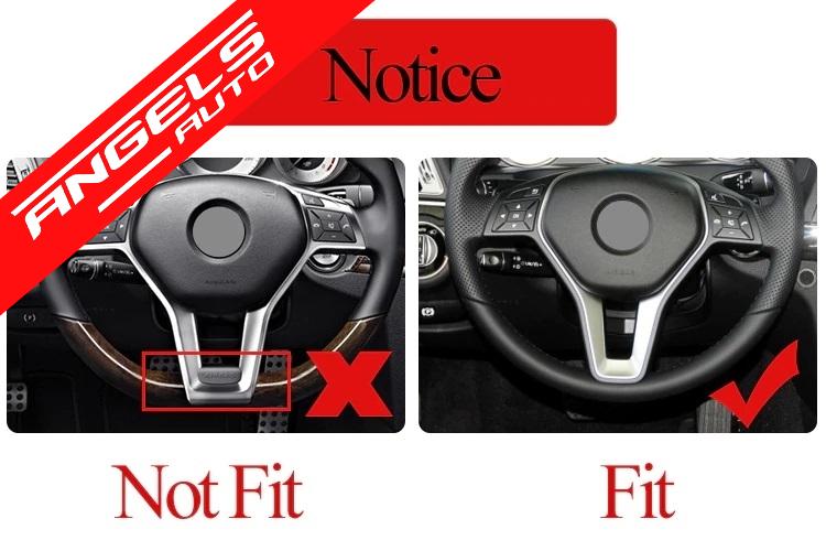 Ornament Volan compatibil cu Mercedes W176 W204 W117 W218 W212 X204 Negru Lucios - imagine 5