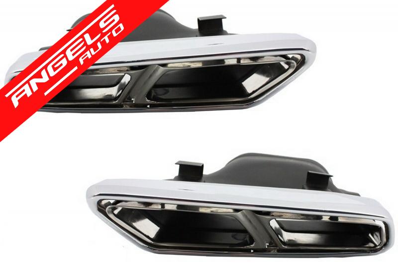 Pachet Exterior cu tobe Crom si Grila compatibil cu Mercedes S-Class W222 S63 Design - imagine 6