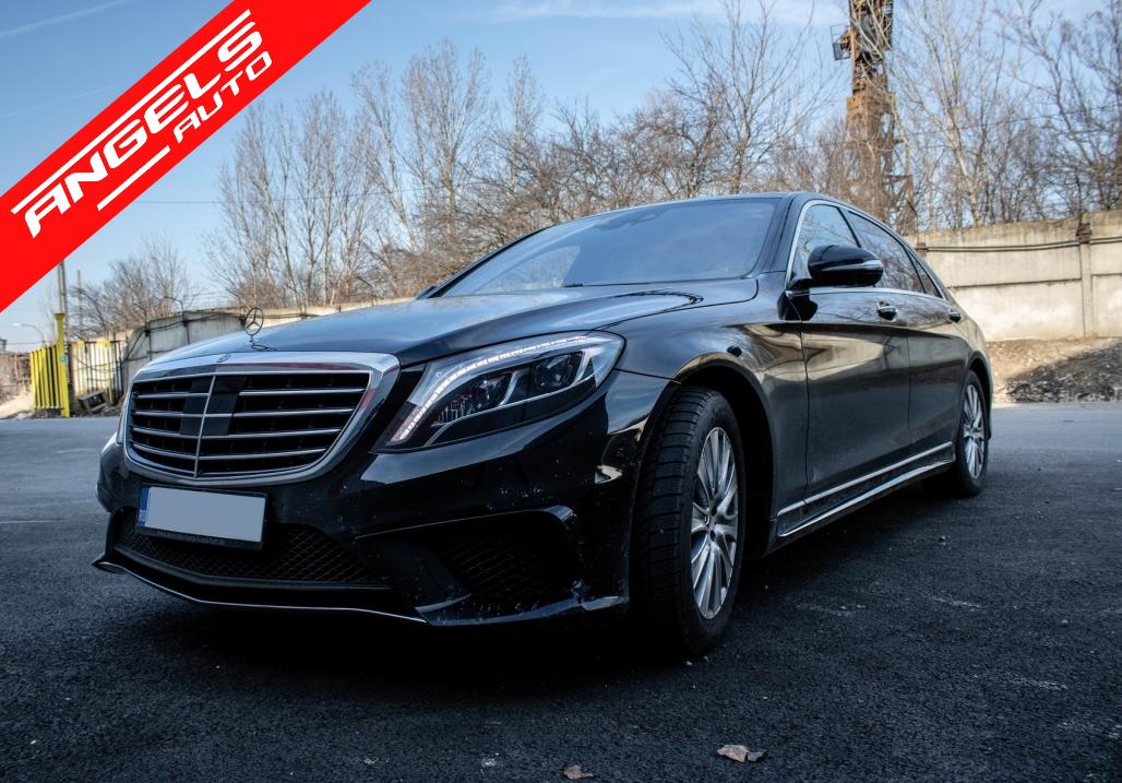 Pachet Exterior cu tobe Crom si Grila compatibil cu Mercedes S-Class W222 S63 Design - imagine 7