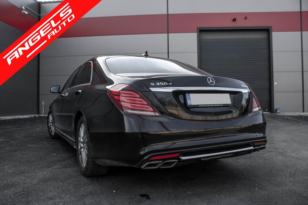 Pachet Exterior cu tobe Crom si Grila compatibil cu Mercedes S-Class W222 S63 Design - imagine 8