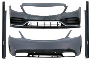 Kit Pachet Exterior compatibil cu Mercedes C-Class W205 Sedan (2014-2020) C63 Design