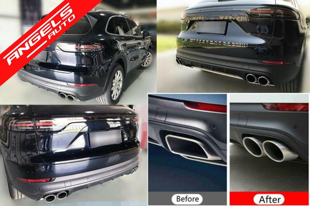 Tobe Ornamente Evacuare compatibile cu Porsche Cayenne 9Y0 SUV 3.0 (2018-up) Crom - imagine 7
