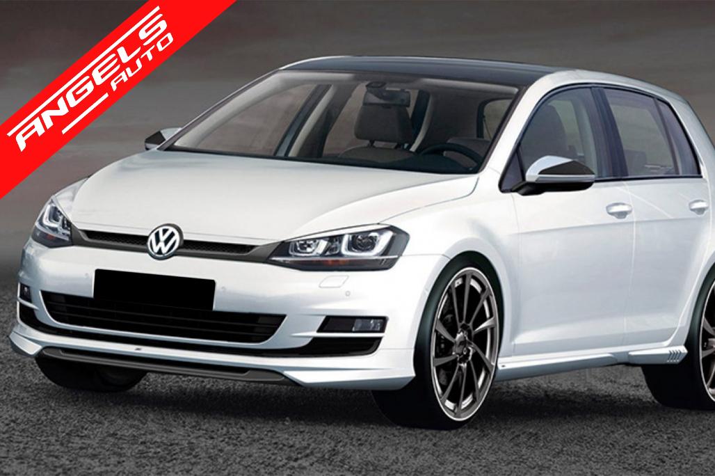 Prelungire Bara Fata compatibila cu VW compatibila cu Golf 7 2013-2017 Negru Lucios & Alb ABT Design - imagine 3