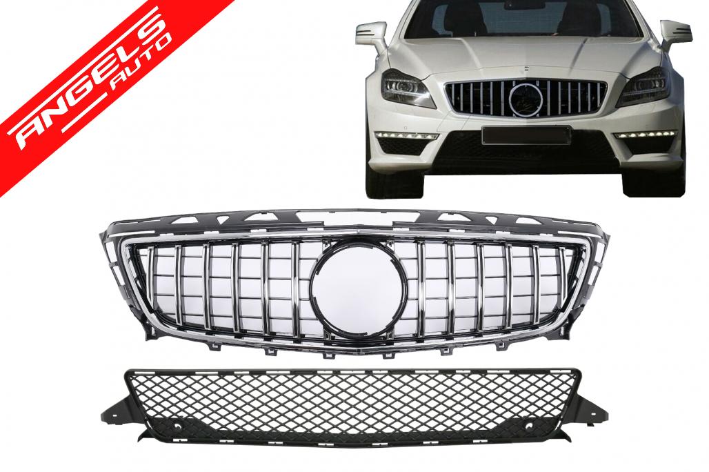 Grila Centrala compatibila cu Mercedes CLS W218 C118 (2011-2014) X218 (2012-2014) GT-R Panamericana Design - imagine 8