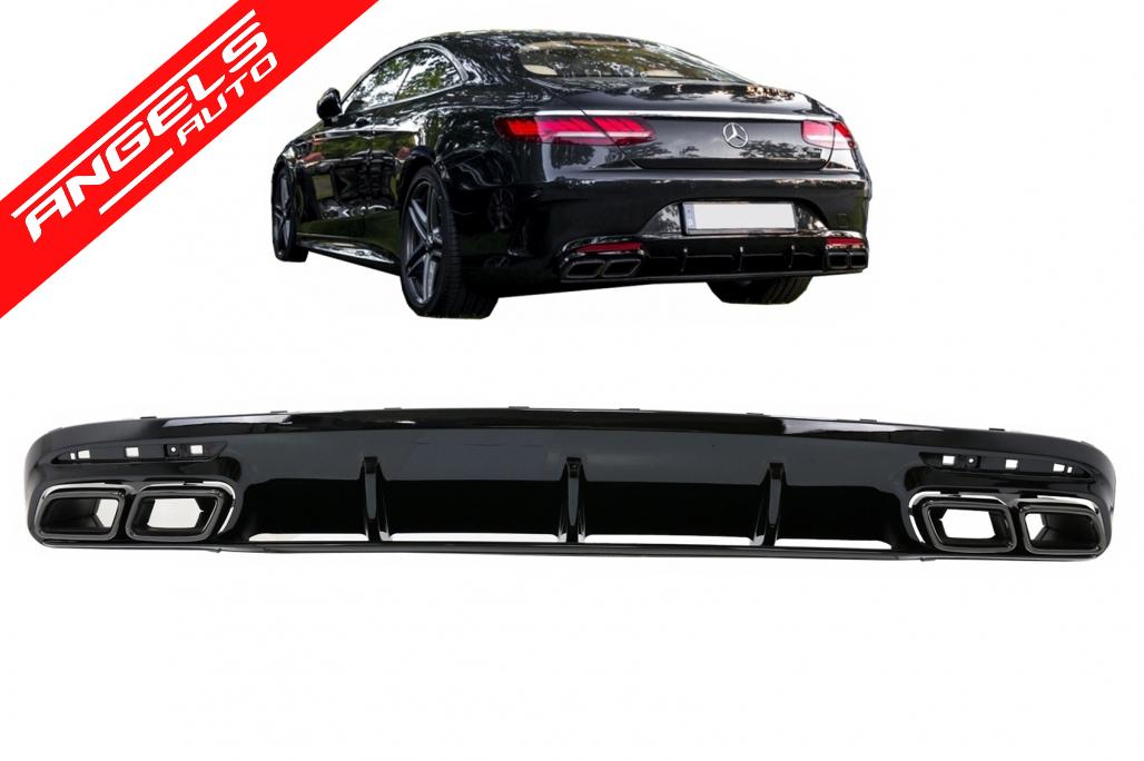 Difuzor cu tobe Negre compatibil cu Mercedes S-Class Coupe C217 si Cabriolet A217 S63 Design - imagine 7
