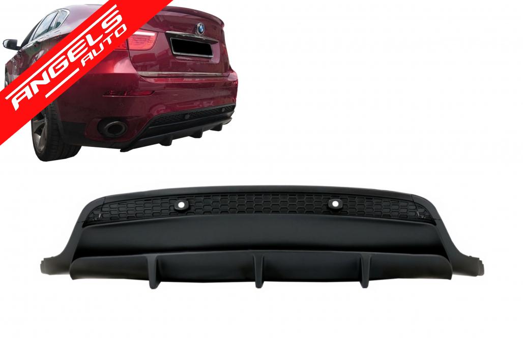 Difuzor Bara Spate compatibil cu BMW X6 E71 (2006-up) M-Design Negru - imagine 2