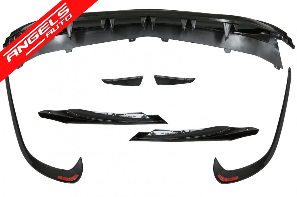 Difuzor cu tobe Prelungiri fata Black compatibil cu Mercedes A-Class W176 A45 Look - imagine 4