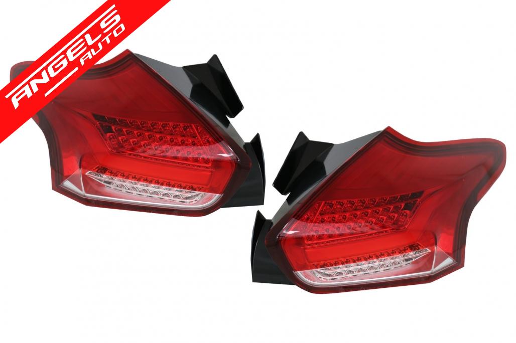 Stopuri Full LED BAR compatibile cu Ford Focus MK 3 (2015-2018) Semnalizare Dinamica