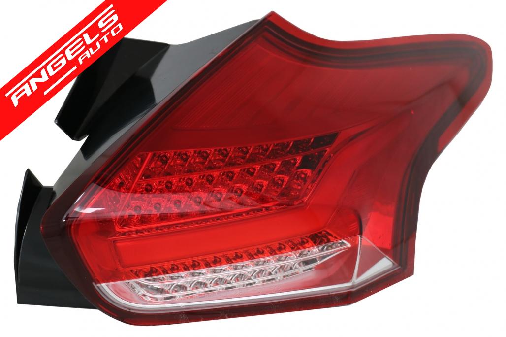 Stopuri Full LED BAR compatibile cu Ford Focus MK 3 (2015-2018) Semnalizare Dinamica - imagine 3