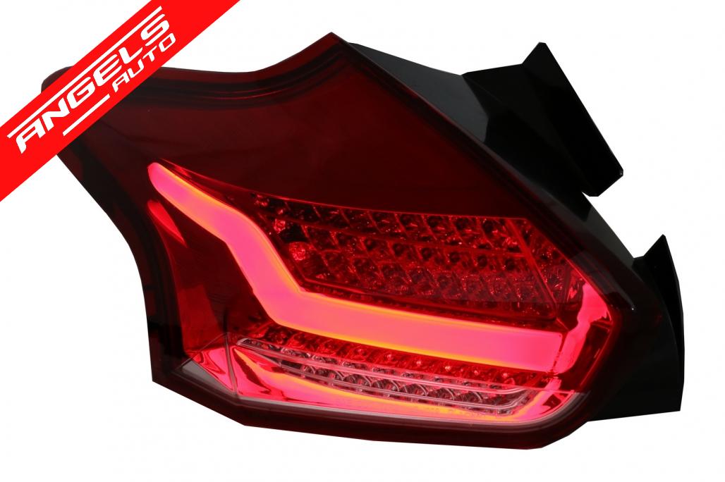 Stopuri Full LED BAR compatibile cu Ford Focus MK 3 (2015-2018) Semnalizare Dinamica - imagine 4