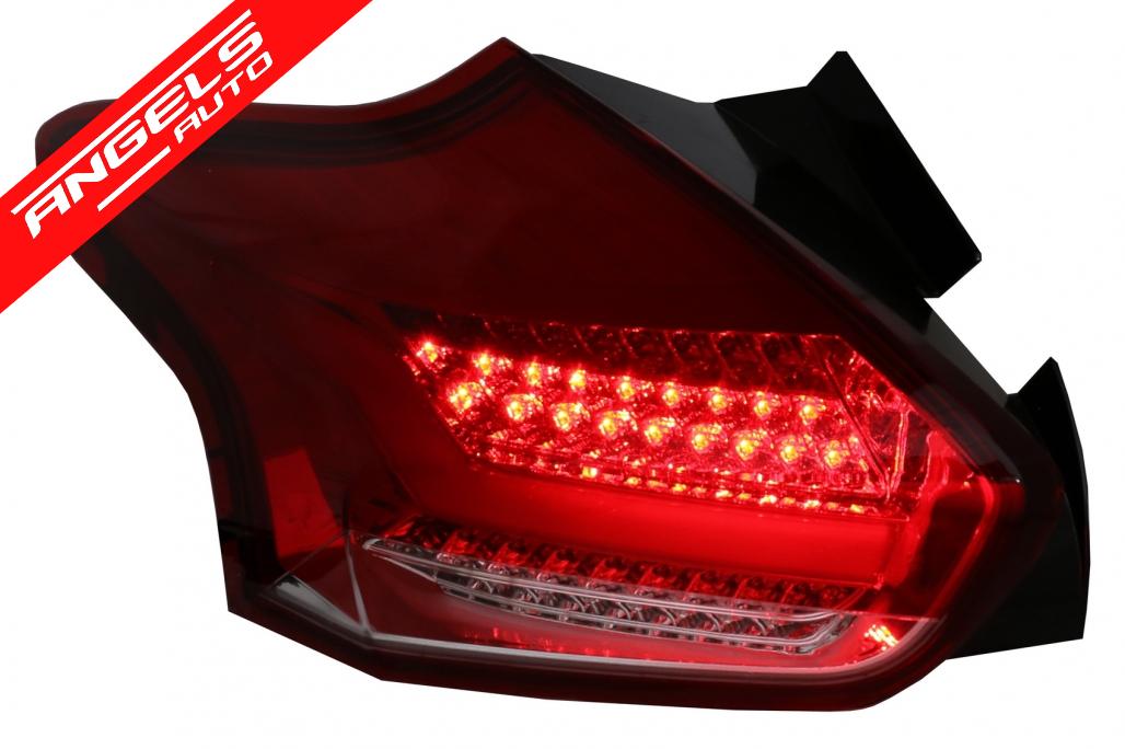 Stopuri Full LED BAR compatibile cu Ford Focus MK 3 (2015-2018) Semnalizare Dinamica - imagine 6
