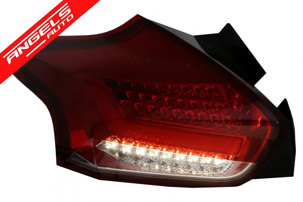 Stopuri Full LED BAR compatibile cu Ford Focus MK 3 (2015-2018) Semnalizare Dinamica - imagine 7