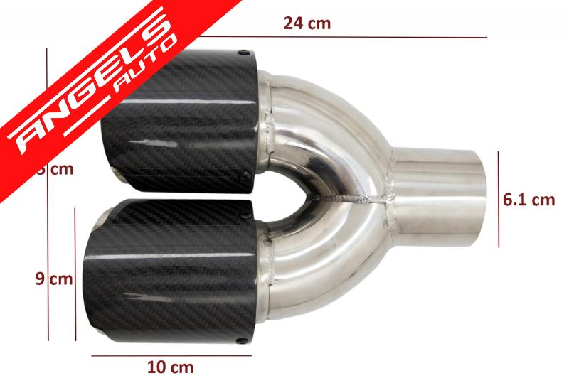 Tobe Tipsuri Finale Evacuare compatibile cu BMW Carbon Fiber Finisaj Lucios 6.1CM - imagine 3