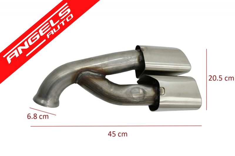 Ornamente Tobe Evacuare compatibile cu Porsche Cayenne 92A Facelift (10/2014-2017) Turbo Design - imagine 3