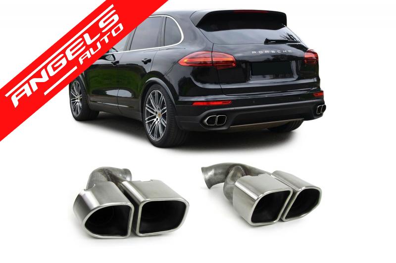 Ornamente Tobe Evacuare compatibile cu Porsche Cayenne 92A Facelift (10/2014-2017) Turbo Design - imagine 7