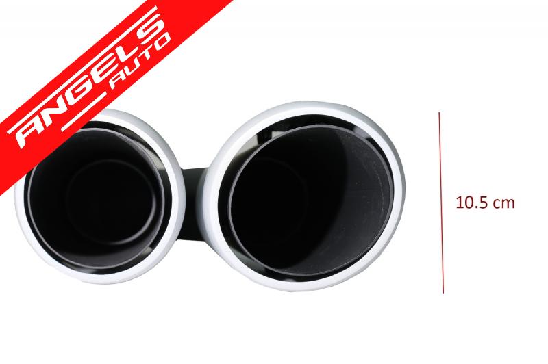 Ornamente Tobe Evacuare compatibile cu Cayenne 92A V6 2010-2014 GTS Design Argintiu - imagine 4