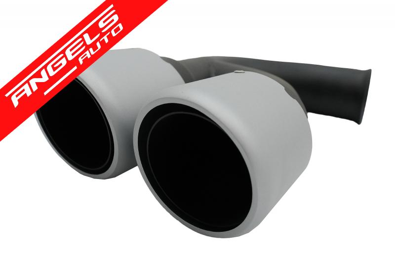 Ornamente Tobe Evacuare compatibile cu Cayenne 92A V6 2010-2014 GTS Design Argintiu - imagine 6