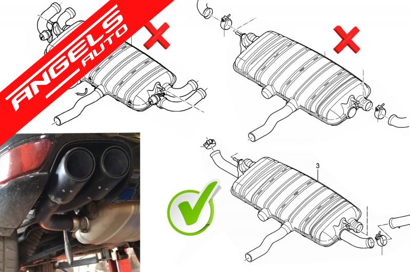 Ornamente Tobe Evacuare compatibile cu Cayenne 92A V6 2010-2014 GTS Design Argintiu - imagine 7