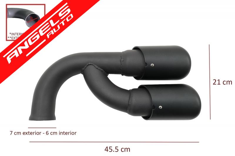 Ornamente Tobe Evacuare compatibile cu Cayenne 92A V6 2010-2014 GTS Design Negru Mat - imagine 3