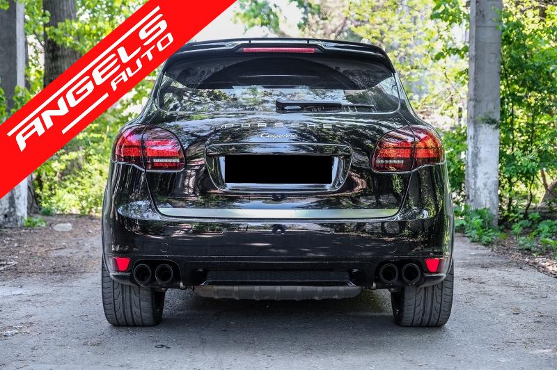 Ornamente Tobe Evacuare compatibile cu Cayenne 92A V6 2010-2014 GTS Design Negru Mat - imagine 7