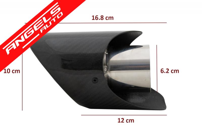 Toba Tips Finala Ornament Evacuare Carbon Fiber Finisaj Lucios - imagine 5