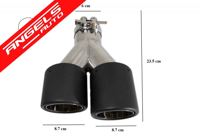 Toba Tips Finala Ornament Evacuare compatibila cu BMW Carbon Fiber Finisaj Mat - imagine 2