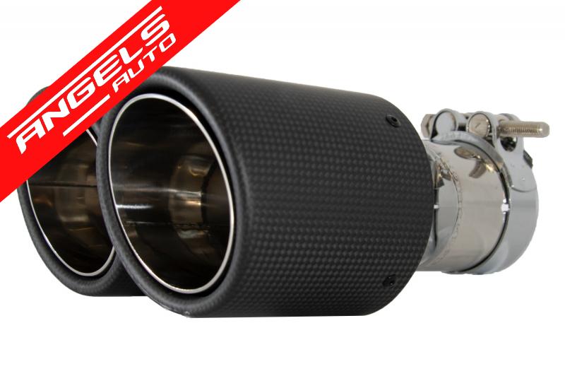 Toba Tips Finala Ornament Evacuare compatibila cu BMW Carbon Fiber Finisaj Mat - imagine 3