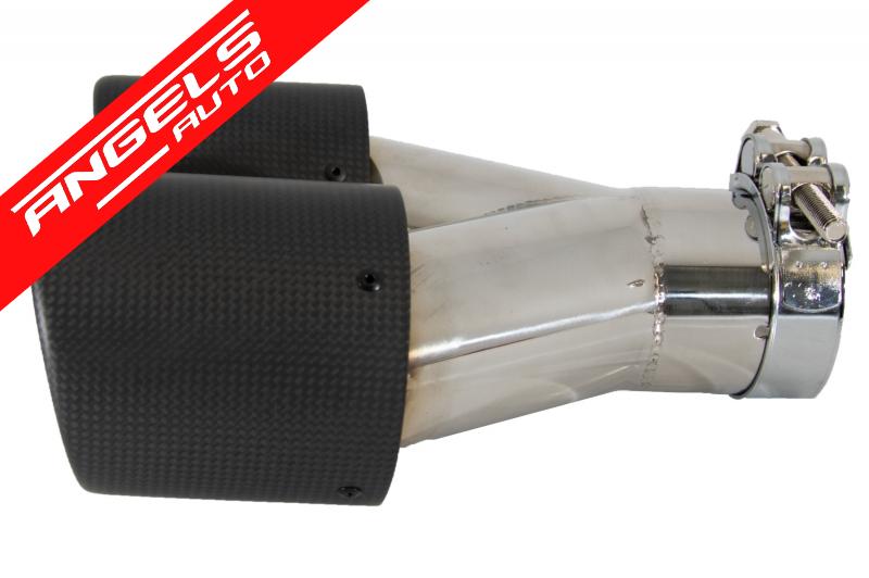 Toba Tips Finala Ornament Evacuare compatibila cu BMW Carbon Fiber Finisaj Mat - imagine 4