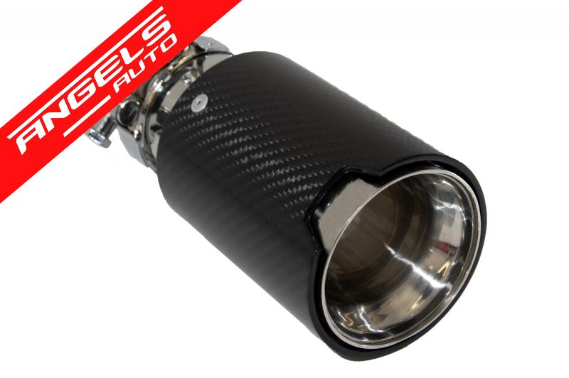 Toba Tips Finala Ornament Evacuare compatibila cu BMW Carbon Fiber Finisaj Lucios