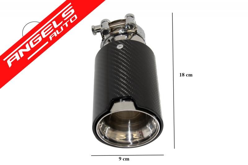 Toba Tips Finala Ornament Evacuare compatibila cu BMW Carbon Fiber Finisaj Lucios - imagine 3
