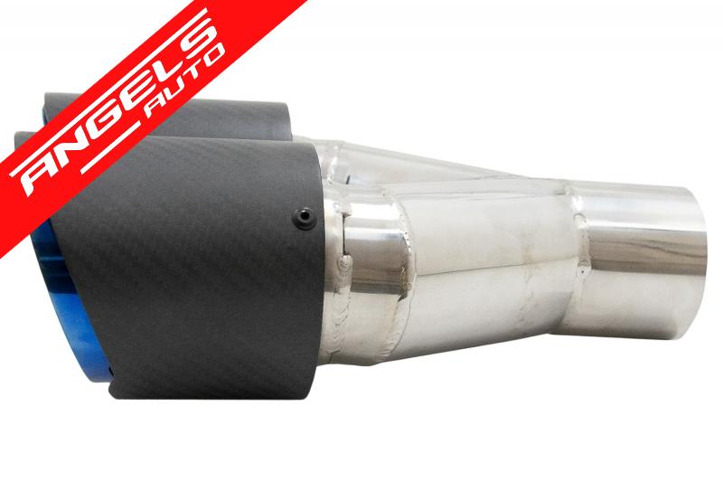 Toba Tips Finala Evacuare compatibila cu BMW Carbon Fiber Finisaj Mat 6.3cm - imagine 2