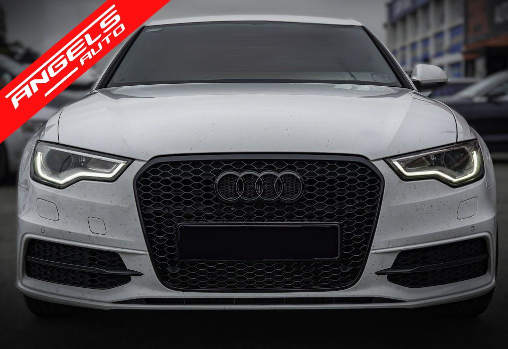 Grila RS compatibila cu Audi A6 C7 4G RS6 Design Facelift (2015-2018) - imagine 6