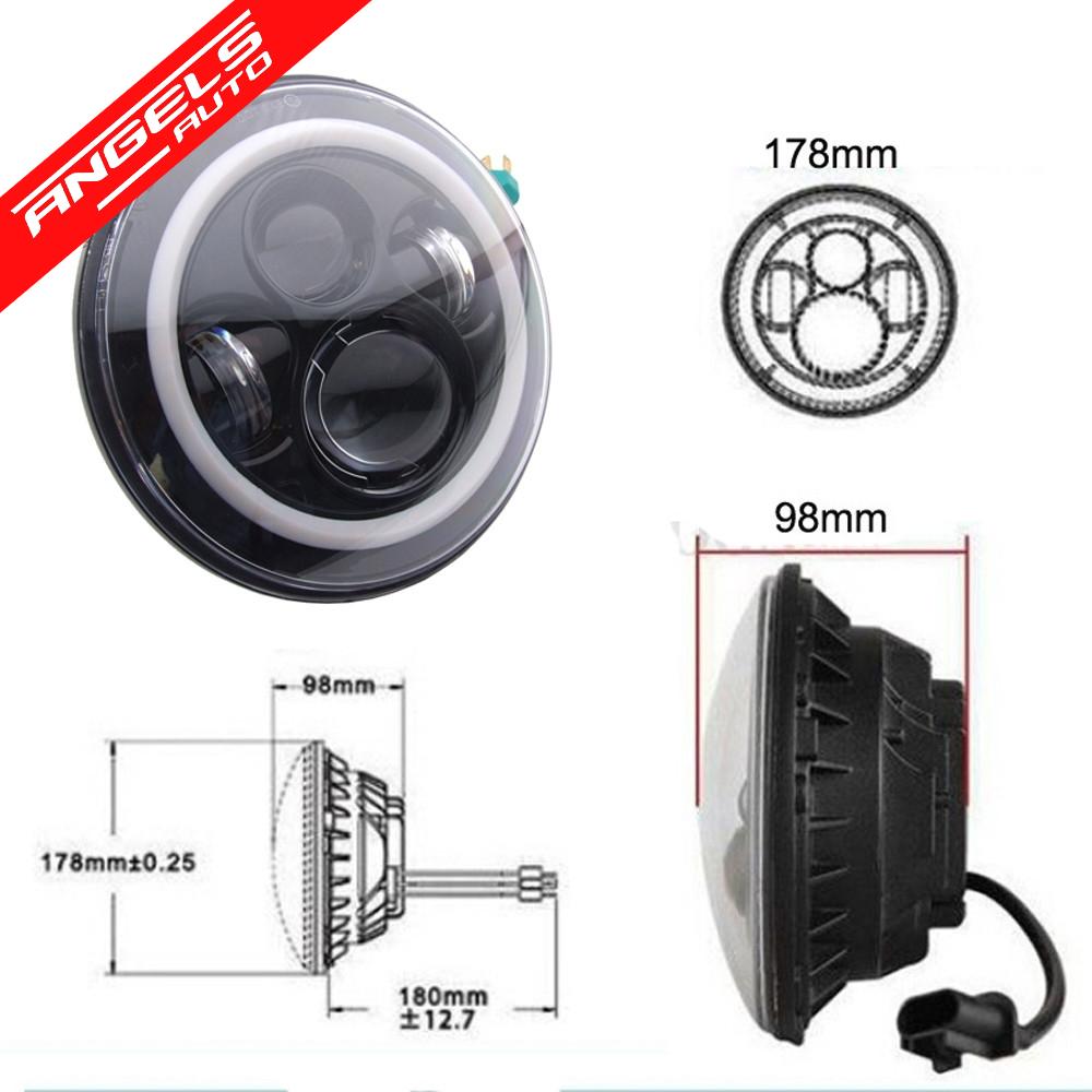 Faruri Full LED CREE Dublu Proiector compatibile cu Jeep Wrangler JK TJ LJ Negru - imagine 2