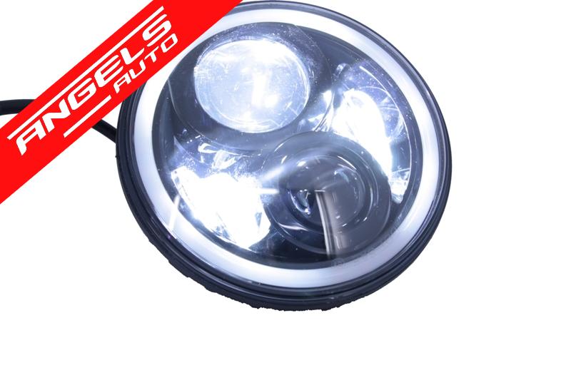 Faruri Full LED CREE Dublu Proiector compatibile cu Jeep Wrangler JK TJ LJ Negru - imagine 3