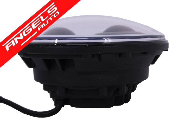 Faruri Full LED CREE Dublu Proiector compatibile cu Jeep Wrangler JK TJ LJ Negru - imagine 4