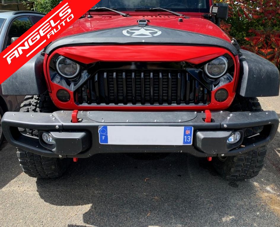 Faruri Full LED CREE Dublu Proiector compatibile cu Jeep Wrangler JK TJ LJ Negru - imagine 8